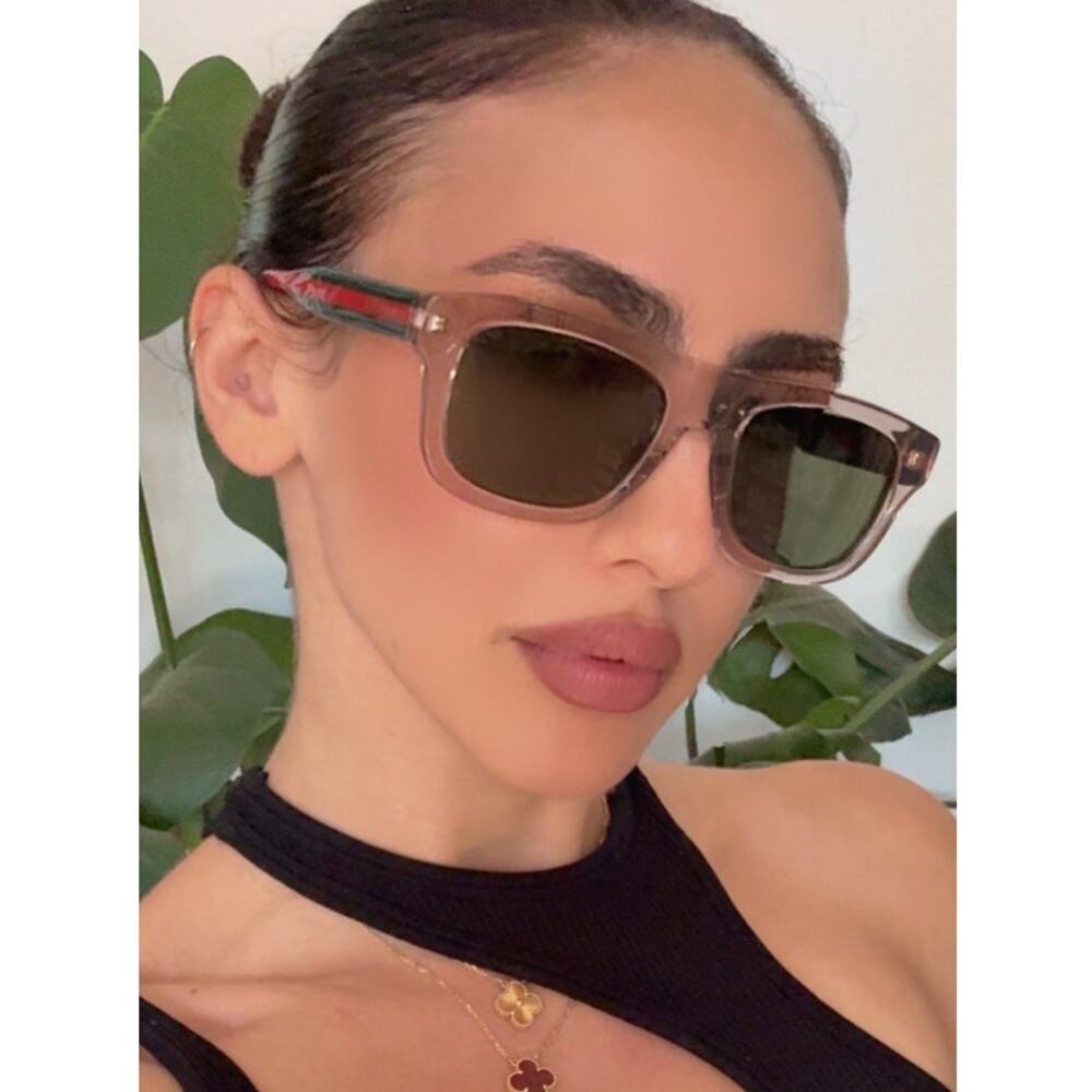 NEW Gucci GG1991S 003 Brown Square Sunglasses $395